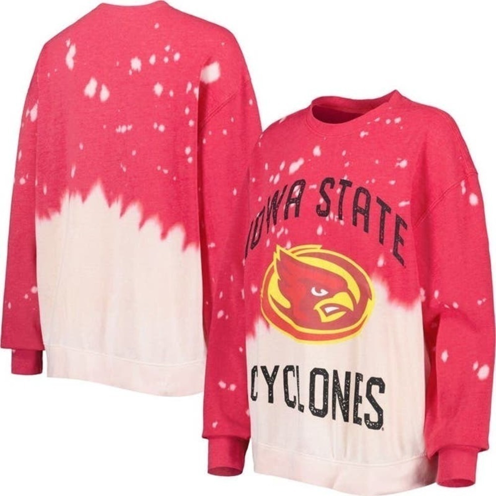 Iowa State Cyclones Twice As Nice Faded Dip-Dye Pullover sweatshirt S